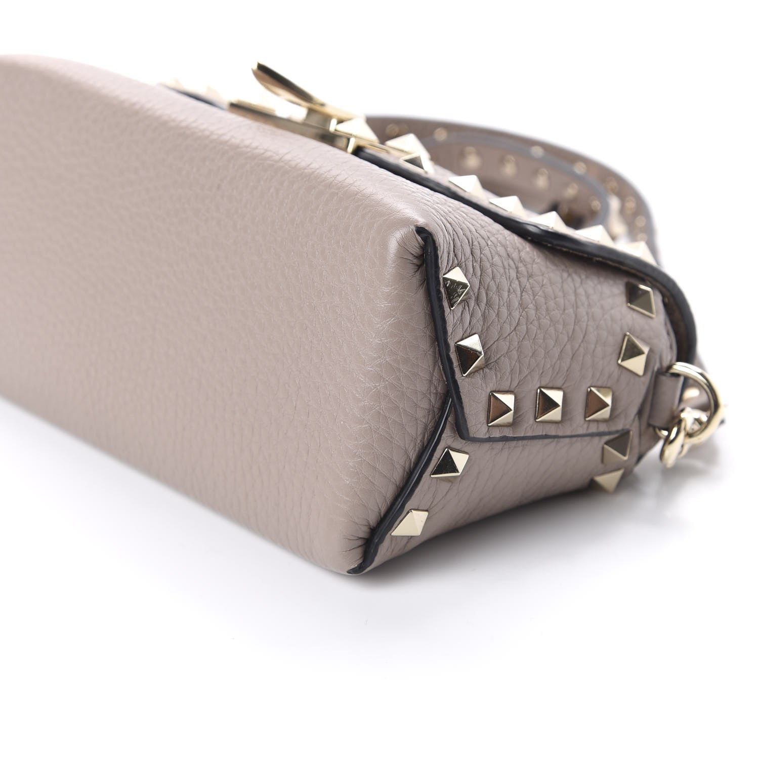 Valentino Garavani Pebbled Calfskin Mini Rockstud Crossbody Bag Poudre 7 of 9