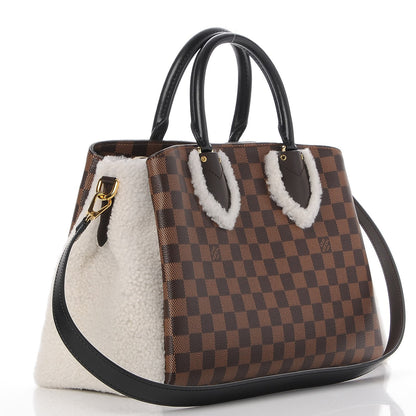 Louis Vuitton Damier Ebene Shearling Normandy 4 of 9