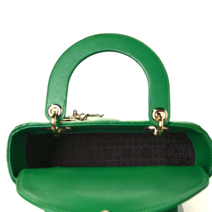 Christian Dior Lambskin Cannage Small Lucky Badges My Lady Dior Green 4 of 10