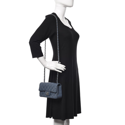 Chanel Caviar Quilted Mini Rectangular Flap Blue 2 of 10