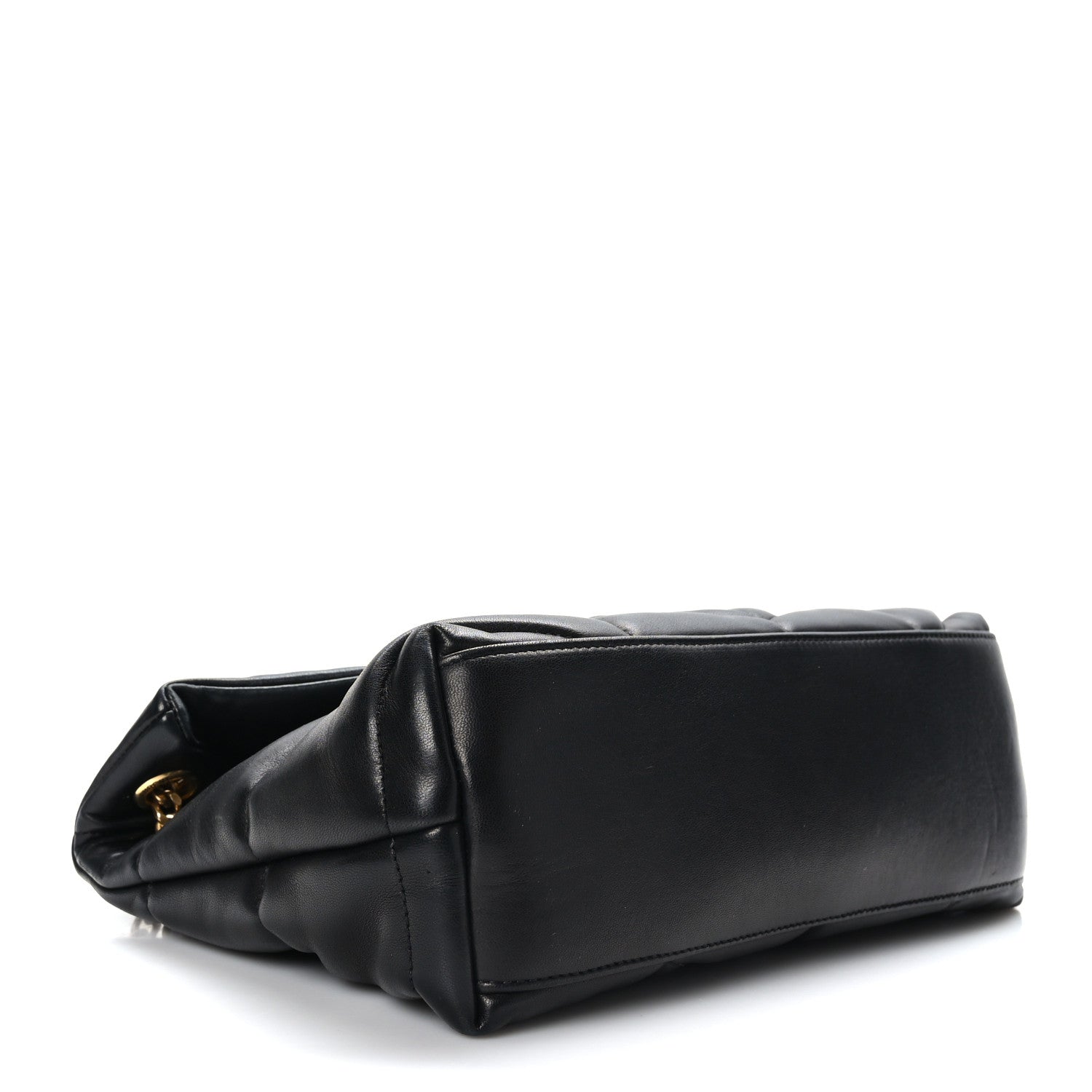 Saint Laurent Lambskin Quilted Small Loulou Puffer Monogram Chain Satchel Black 4 of 10