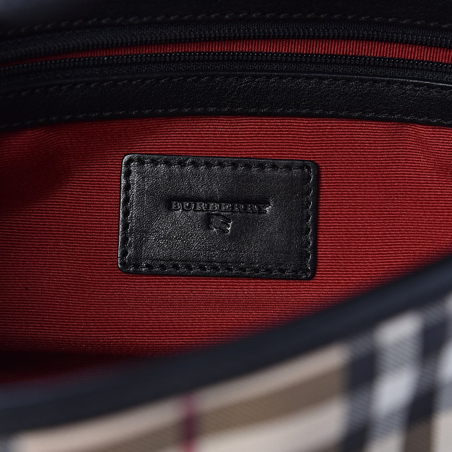 House Check Satchel Black