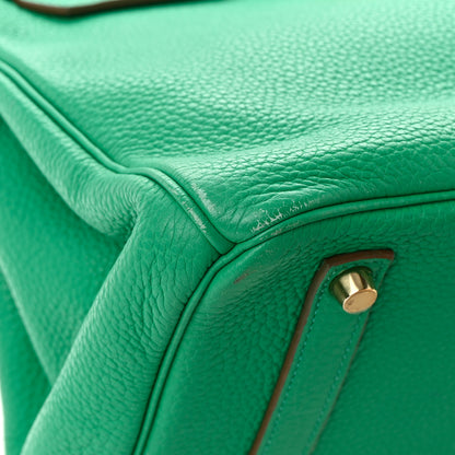 Hermes Taurillon Clemence Birkin 35 Menthe 9 of 26