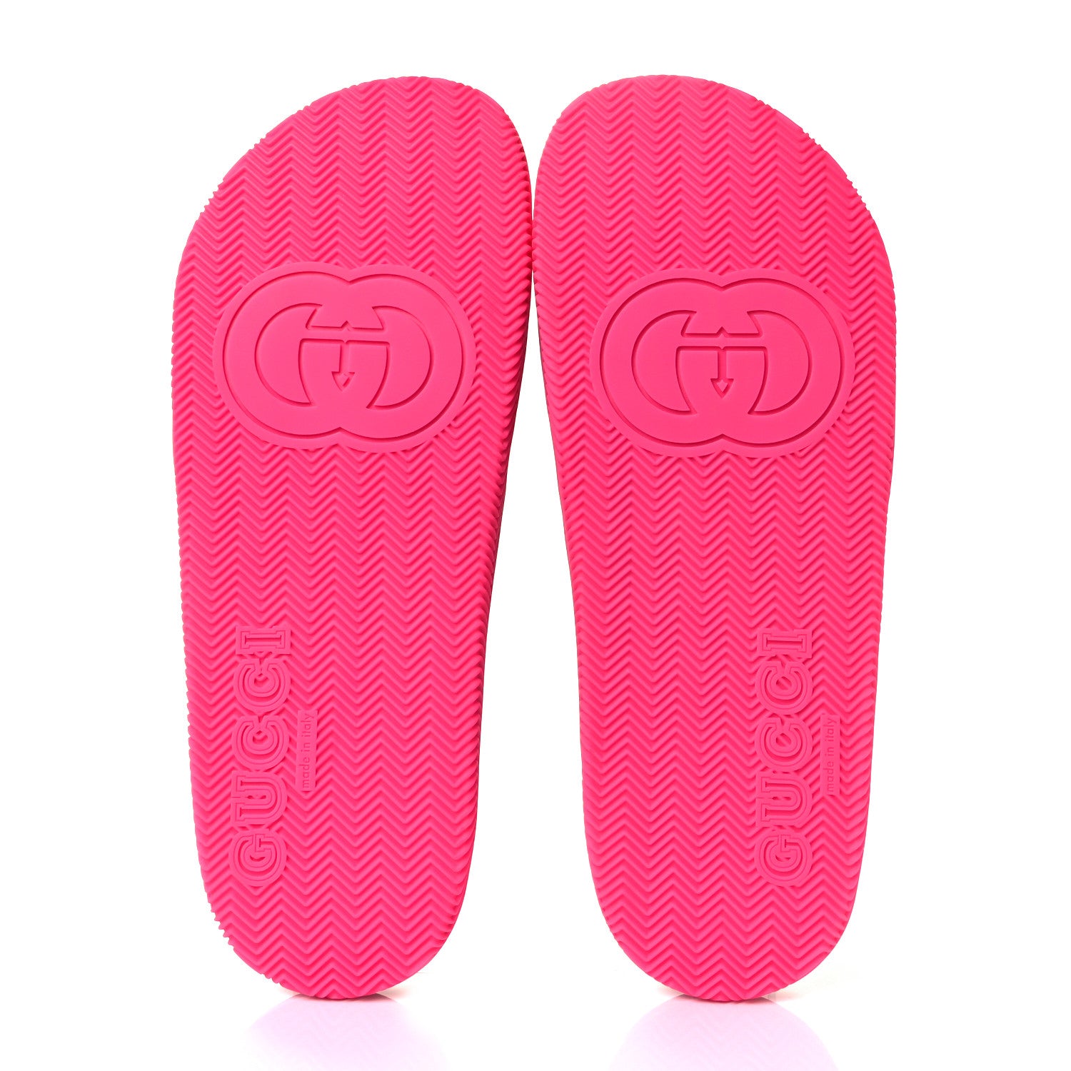 Gucci Rubber Web Womens Criss Cross Slide Sandals 42 Coral New Shamarock 5 of 9