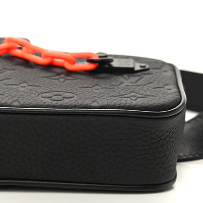 Louis Vuitton Taurillon Monogram Uniformes Solar Ray Soft Pochette Volga Belt Bag Black 7 of 9