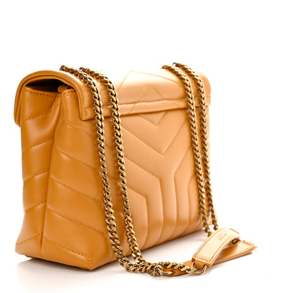 Saint Laurent Calfskin Y Quilted Monogram Small Loulou Chain Satchel Cheddar Cheddar 2 of 10