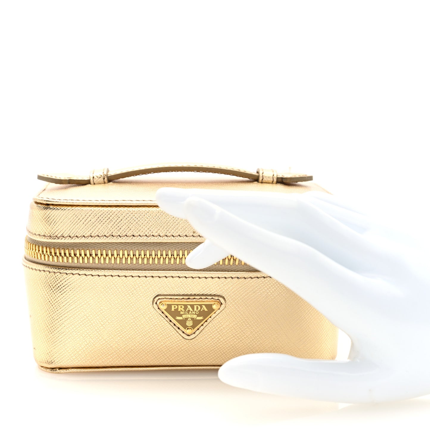 Saffiano Beauty Case Platino