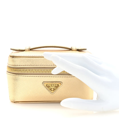 Prada Saffiano Beauty Case Platino 2 of 7