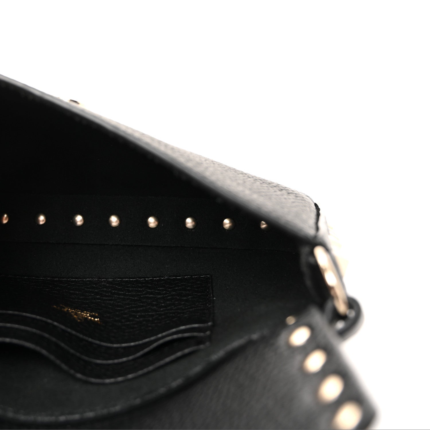 Valentino Garavani Grainy Calfskin Rockstud Crossbody Pouch Black 5 of 10