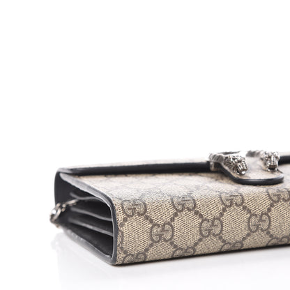 Gucci GG Supreme Monogram Mini Dionysus Chain Wallet Beige Black 8 of 9