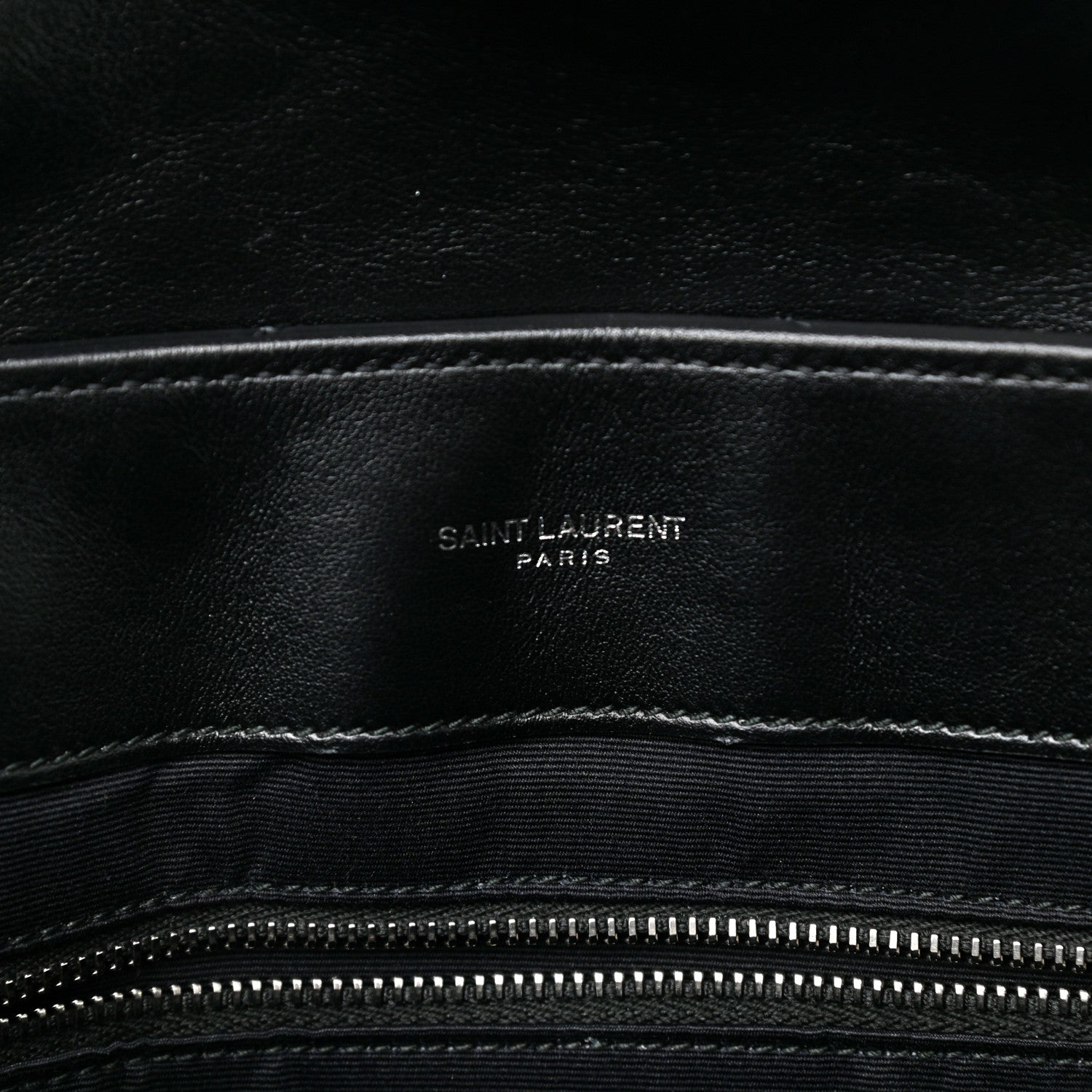 Saint Laurent Calfskin Y Quilted Monogram Medium Loulou Chain Satchel Black 7 of 11
