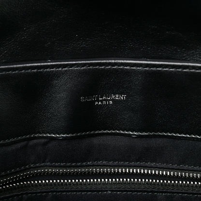 Saint Laurent Calfskin Y Quilted Monogram Medium Loulou Chain Satchel Black 7 of 11