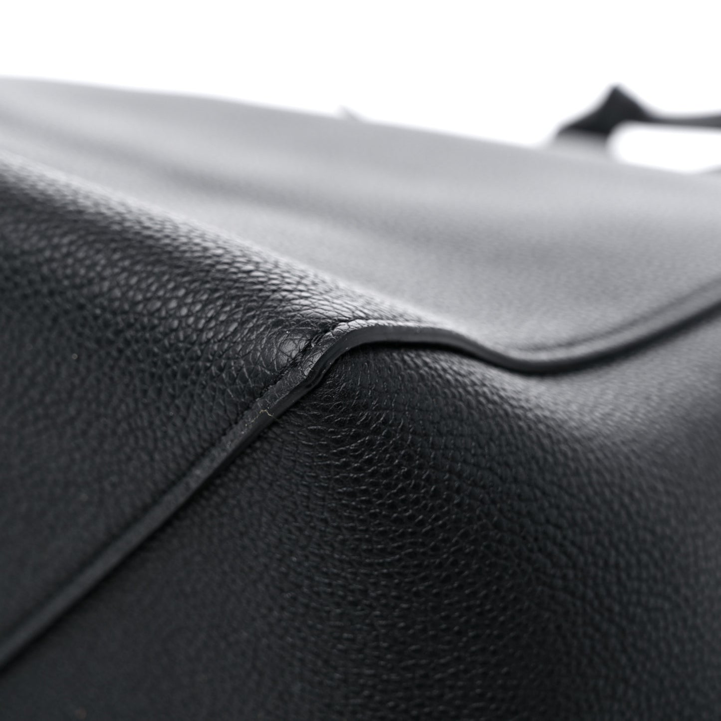 Soft Grained Calfskin Small Belt Cabas Phantom Black