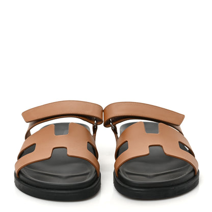 Hermes Calfskin Womens Chypre Sandals 40 Gold 2 of 9