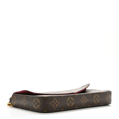 Louis Vuitton Monogram Pochette Felicie Chain Wallet Fuchsia 5 of 16