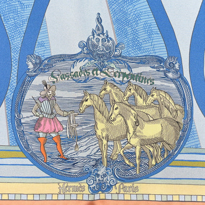 Hermes Silk Passades et Serpentines Double Face Scarf 90 2 of 3