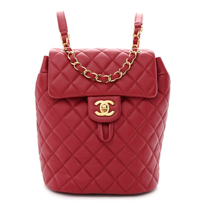 Chanel Calfskin Quilted Mini Urban Spirit Backpack Red 1 of 10