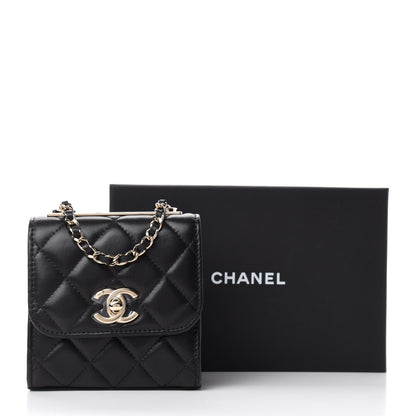 Chanel Lambskin Quilted Mini Trendy CC Chain Wallet Black 11 of 11