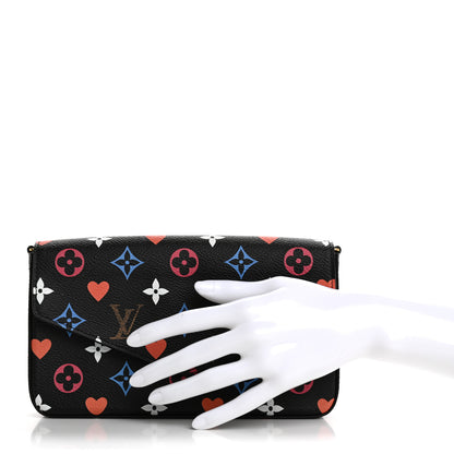 Louis Vuitton Game On Felicie Chain Wallet Black 2 of 12