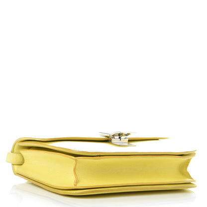 Celine Liege Calfskin Medium Classic Box Flap Bag Fluo Yellow 4 of 13