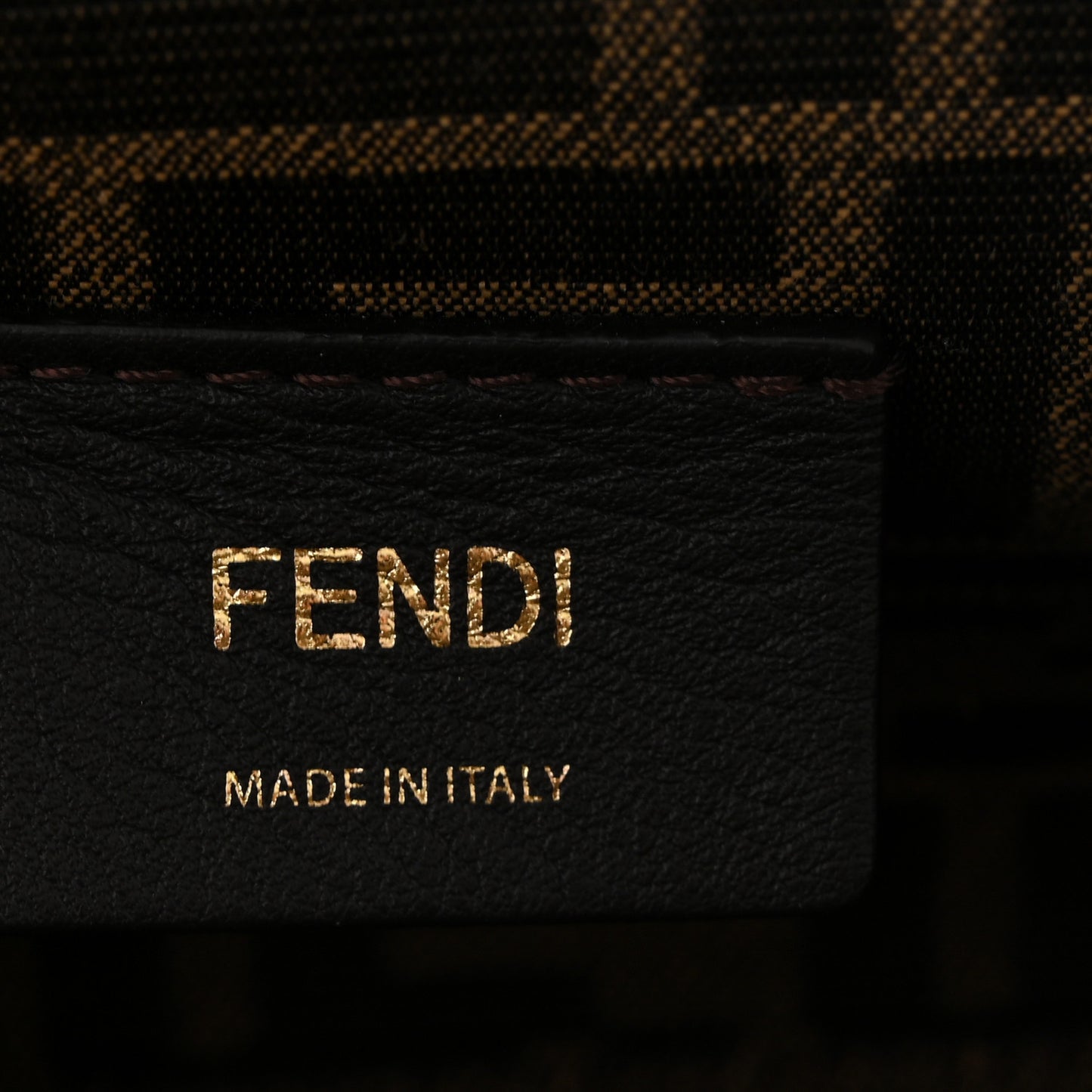 Shiny Nappa Small Fendi First Black