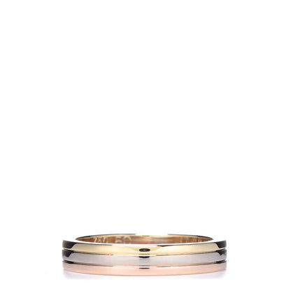 Cartier 18K Pink White Yellow Gold 3.5mm Vendome Louis Cartier Wedding Band Ring 50 5.25 3 of 4