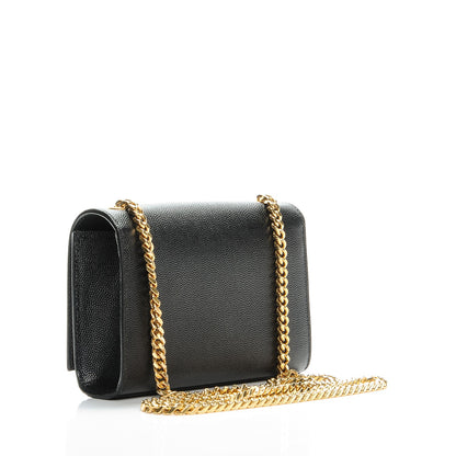 Saint Laurent Grain De Poudre Small Monogram Kate Satchel Black 3 of 6