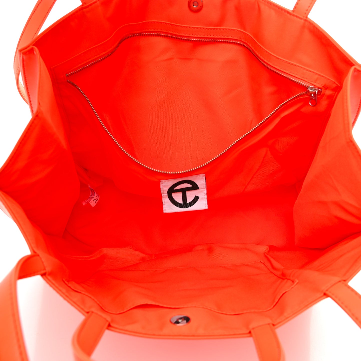 Vegan Leather Large Shopping Bag Orange