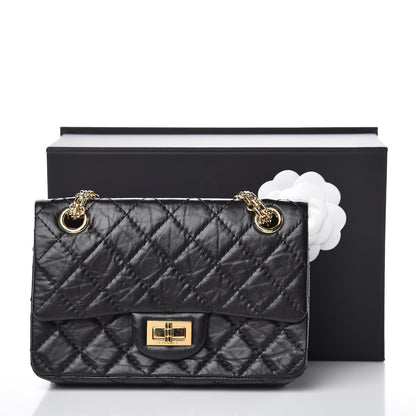 Chanel Aged Calfskin Quilted 2.55 Reissue Mini Flap Black 8 of 8