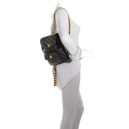 Chanel Lambskin Quilted Backpack Black 2 of 10