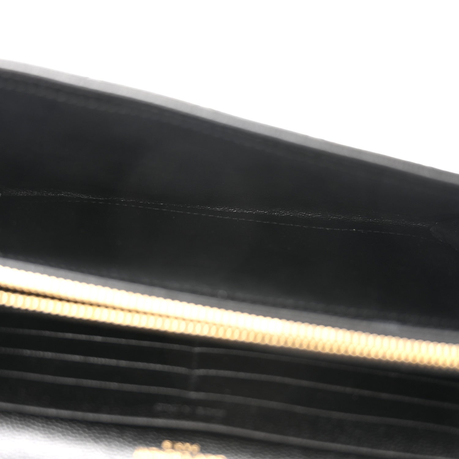 Saint Laurent Grain De Poudre Mixed Matelasse Triquilt Monogram Chain Wallet Black 5 of 10
