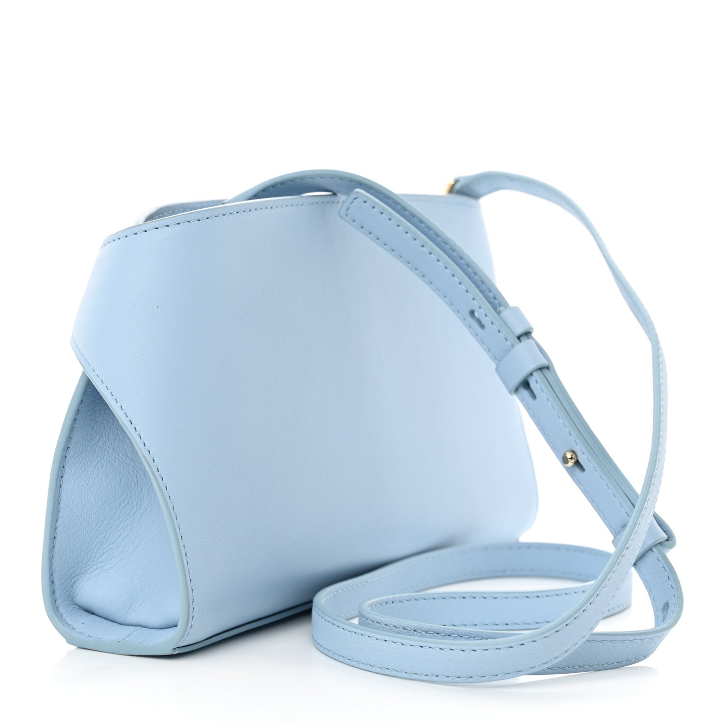Calfskin Mini Hug Crossbody Bag Sky Blue