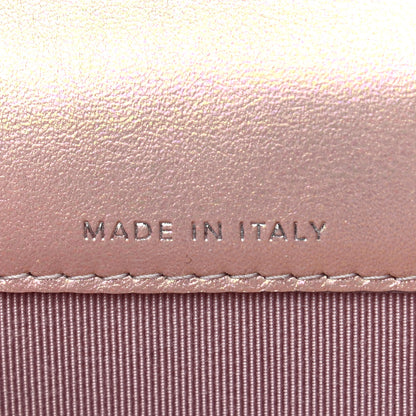Chanel Iridescent Calfskin Quilted Flap Card Holder Wallet Pink 7 of 8