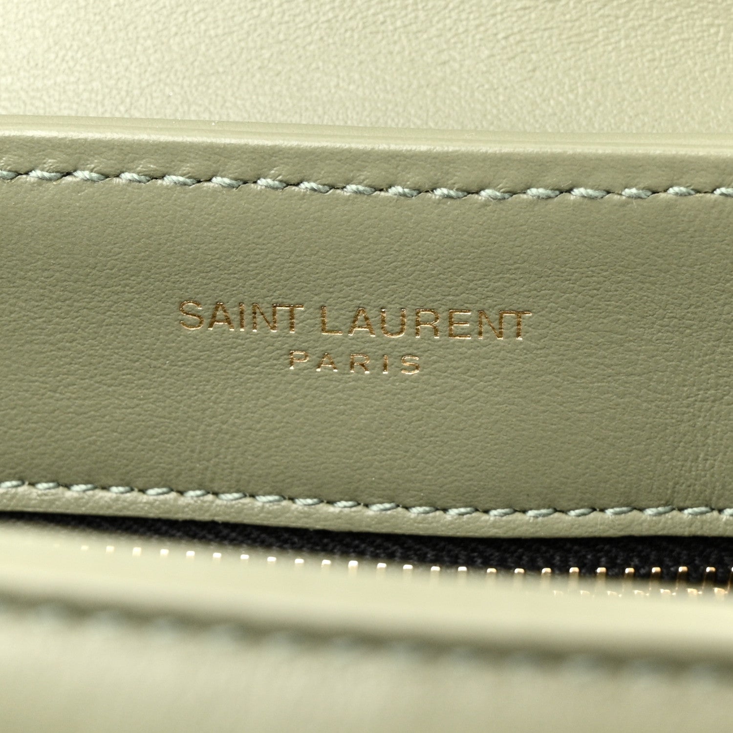 Saint Laurent Calfskin Y Quilted Monogram Toy Loulou Crossbody Bag Light Sage 7 of 11
