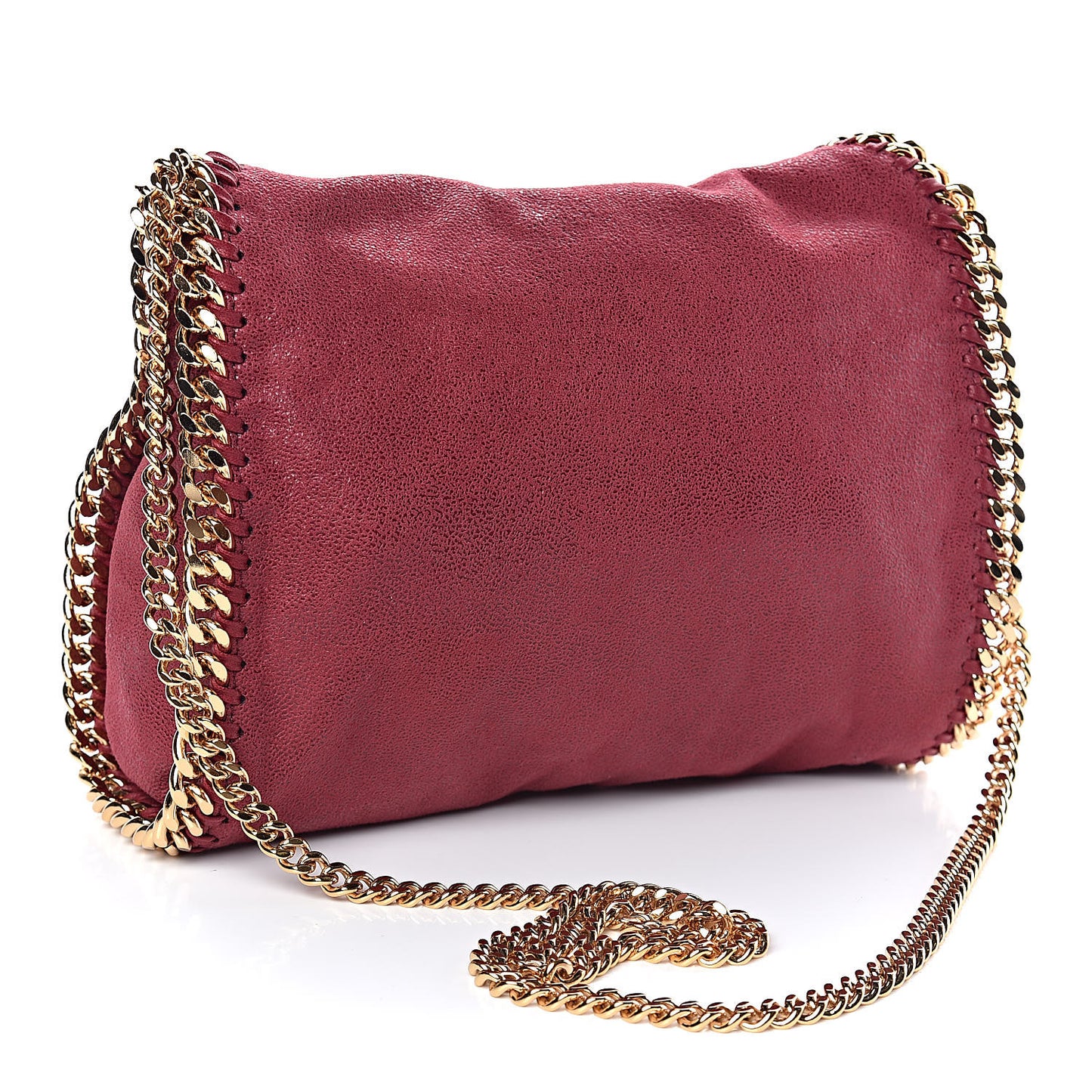 Shaggy Deer Mini Falabella Fold Over Tote Plum