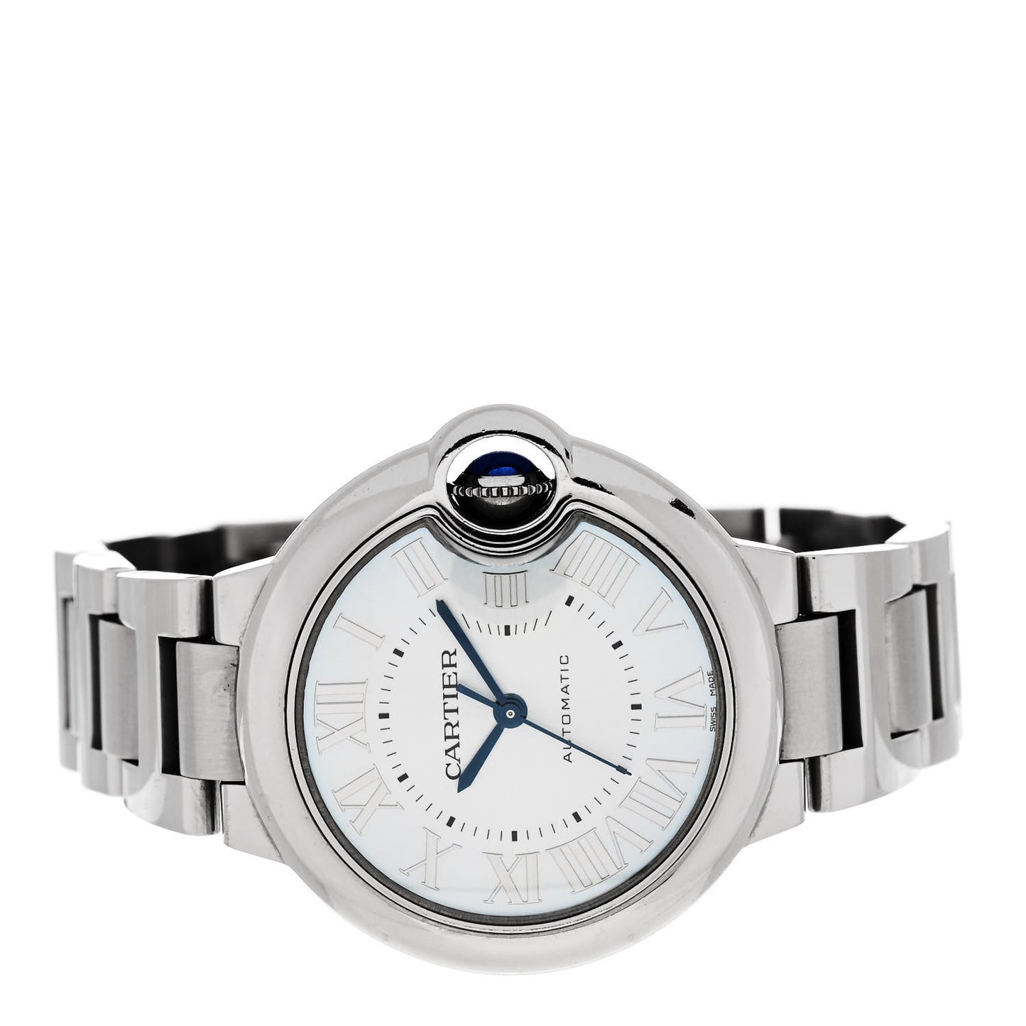 Stainless Steel 33mm Ballon Bleu De Cartier Automatic Watch Ice Blue