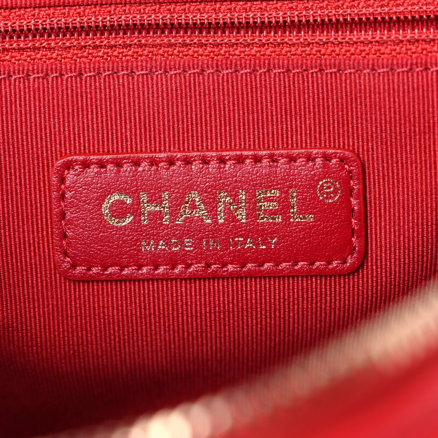 Chanel Shiny Caviar Quilted Chain Melody Backpack Red 5 of 9