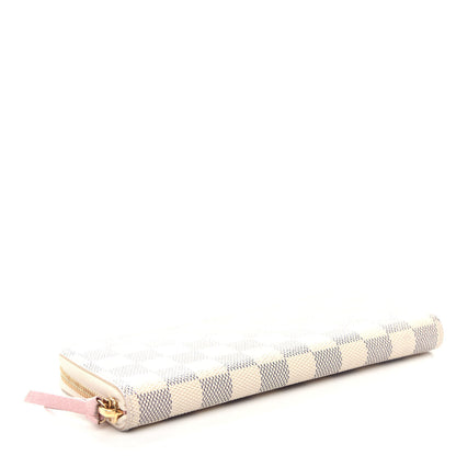 Louis Vuitton Damier Azur Clemence Wallet Rose Ballerine 4 of 7