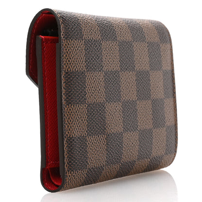 Louis Vuitton Damier Ebene Victorine Wallet Red 3 of 7