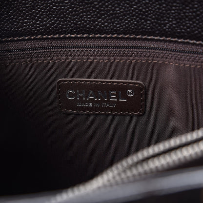 Chanel Caviar Quilted Grand Shopping Tote GST Dark Brown 6 of 7
