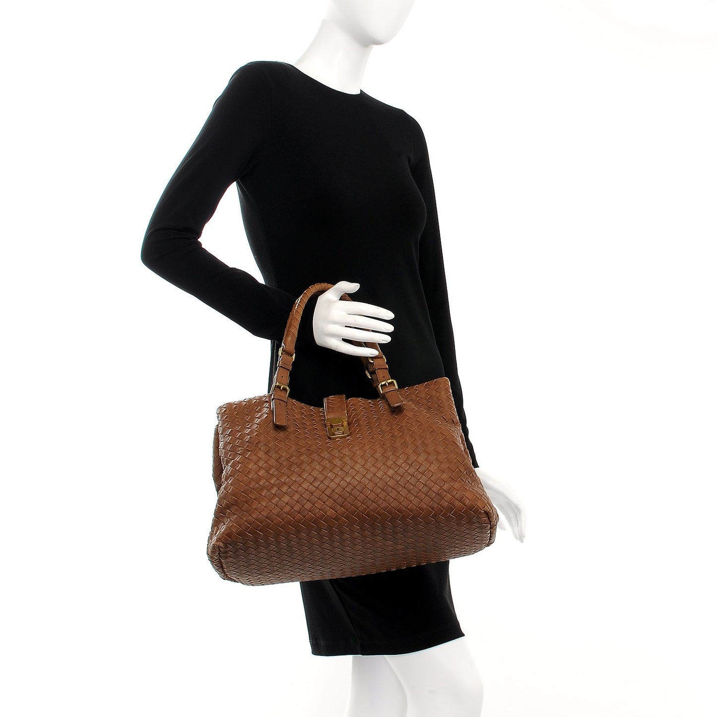 Nappa Intrecciato Medium Roma Tote Noce