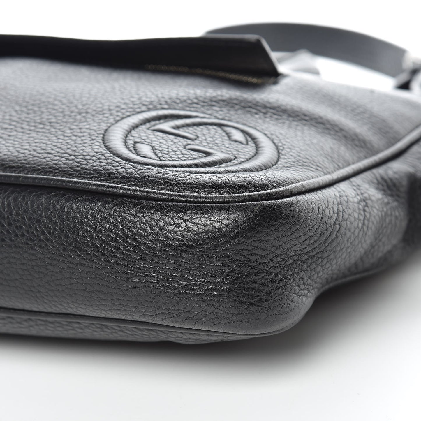 Pebbled Calfskin Soho Briefcase Black