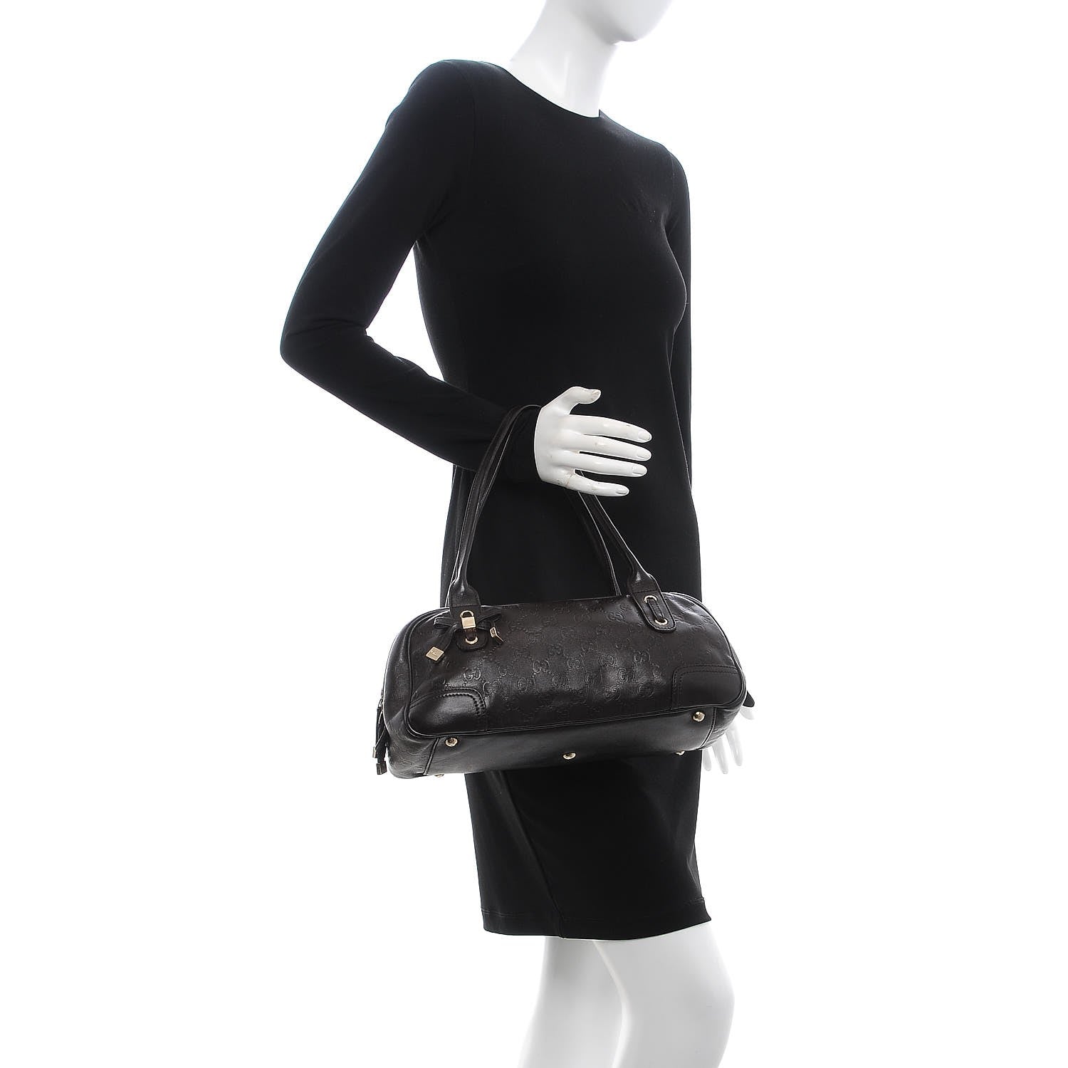 Gucci Guccissima Small Princy Satchel Brown 2 of 11