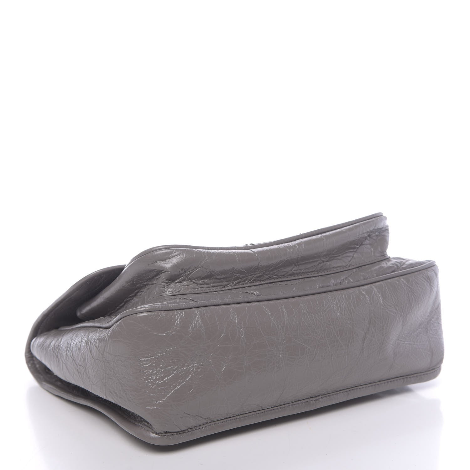 Saint Laurent Crinkled Calfskin Matelasse Monogram Medium Niki Chain Satchel Fog 4 of 10