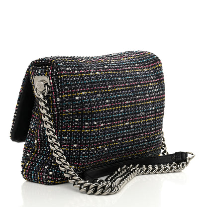 Chanel Tweed Small Messenger Flap Navy 3 of 11