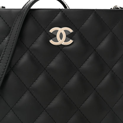 Chanel Lambskin Quilted Uniform Crossbody Bag Black 8 of 10