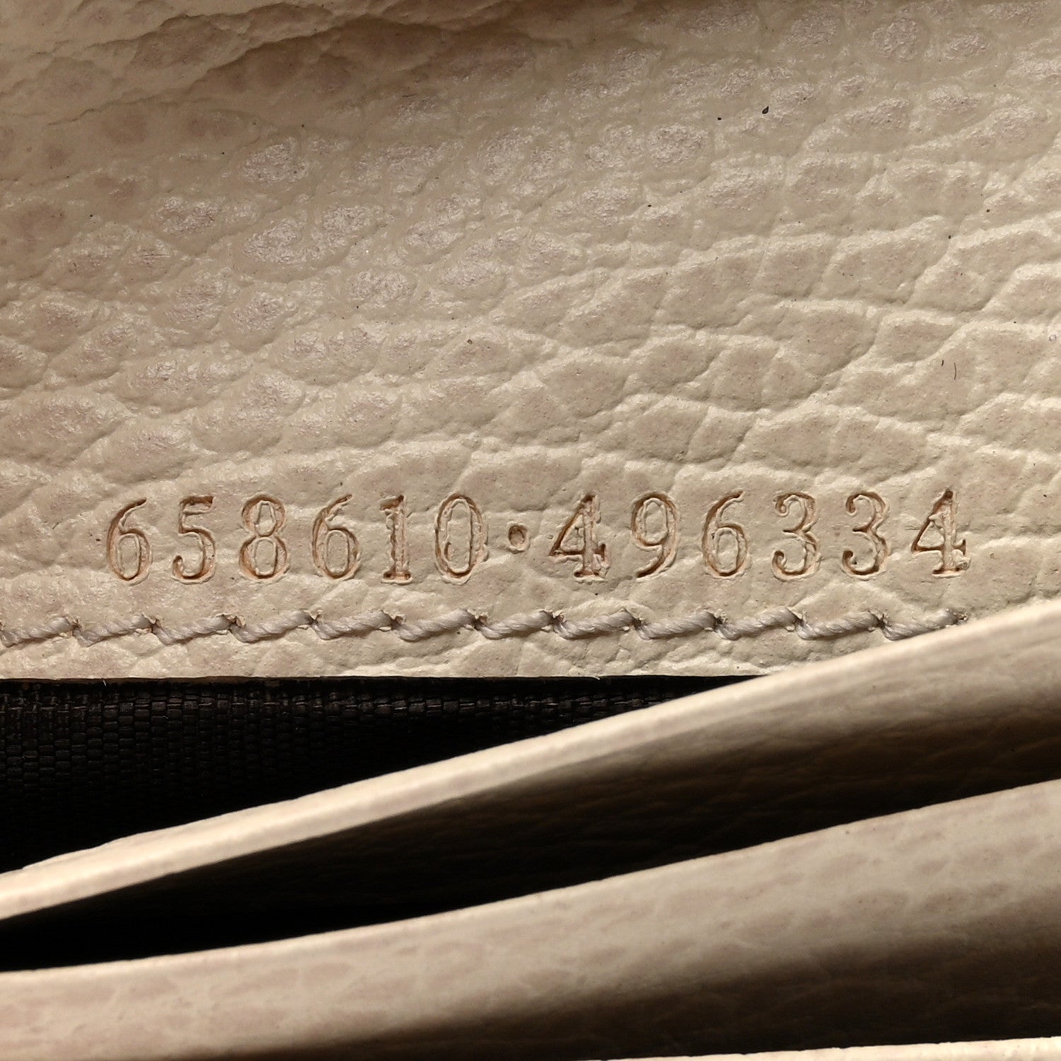 Gucci Dollar Calfskin GG Supreme Monogram GG Marmont Card Case Mystic White Beige Ebony 7 of 10