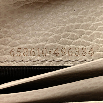 Gucci Dollar Calfskin GG Supreme Monogram GG Marmont Card Case Mystic White Beige Ebony 7 of 10