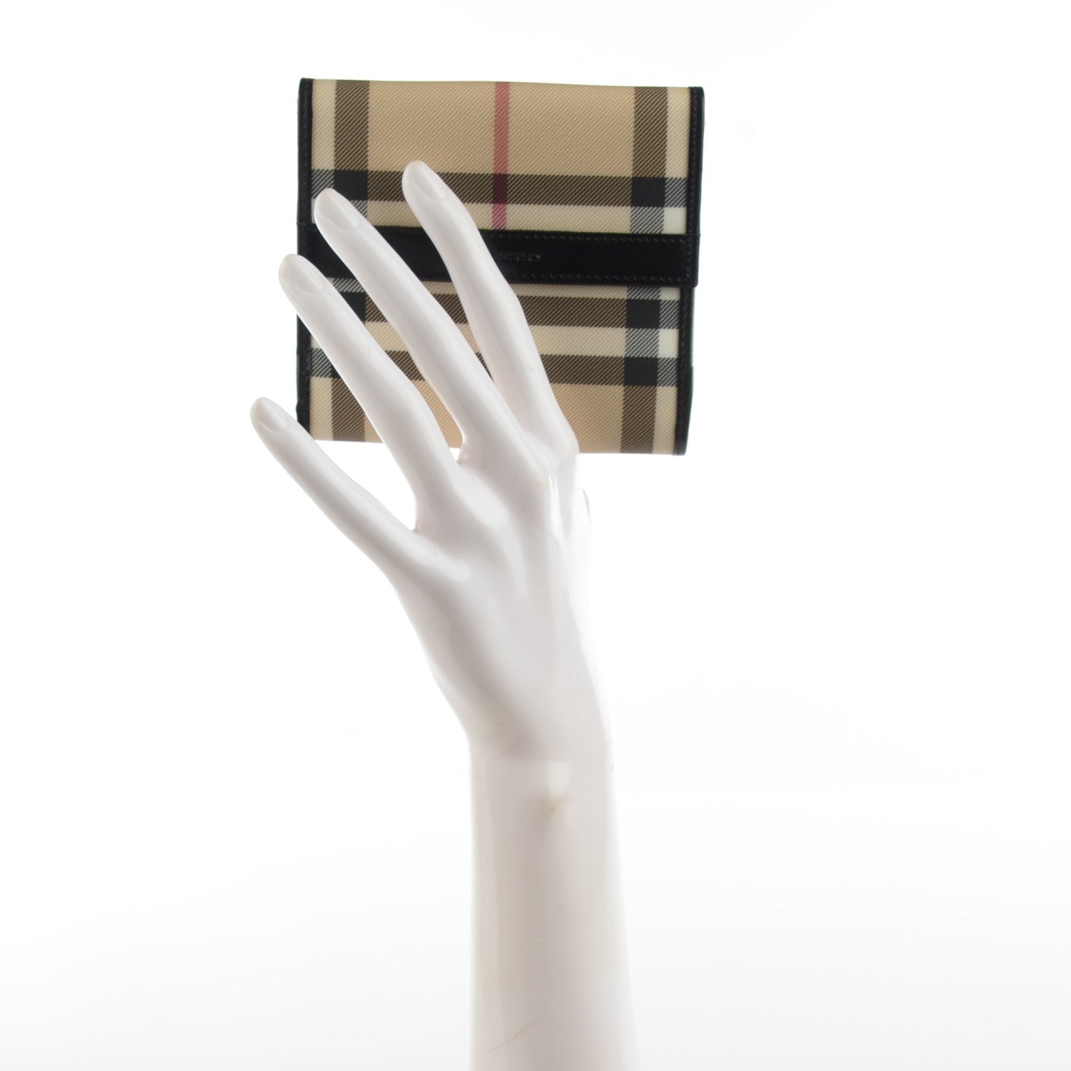 Burberry Nova Check Compact Wallet Black 2 of 7