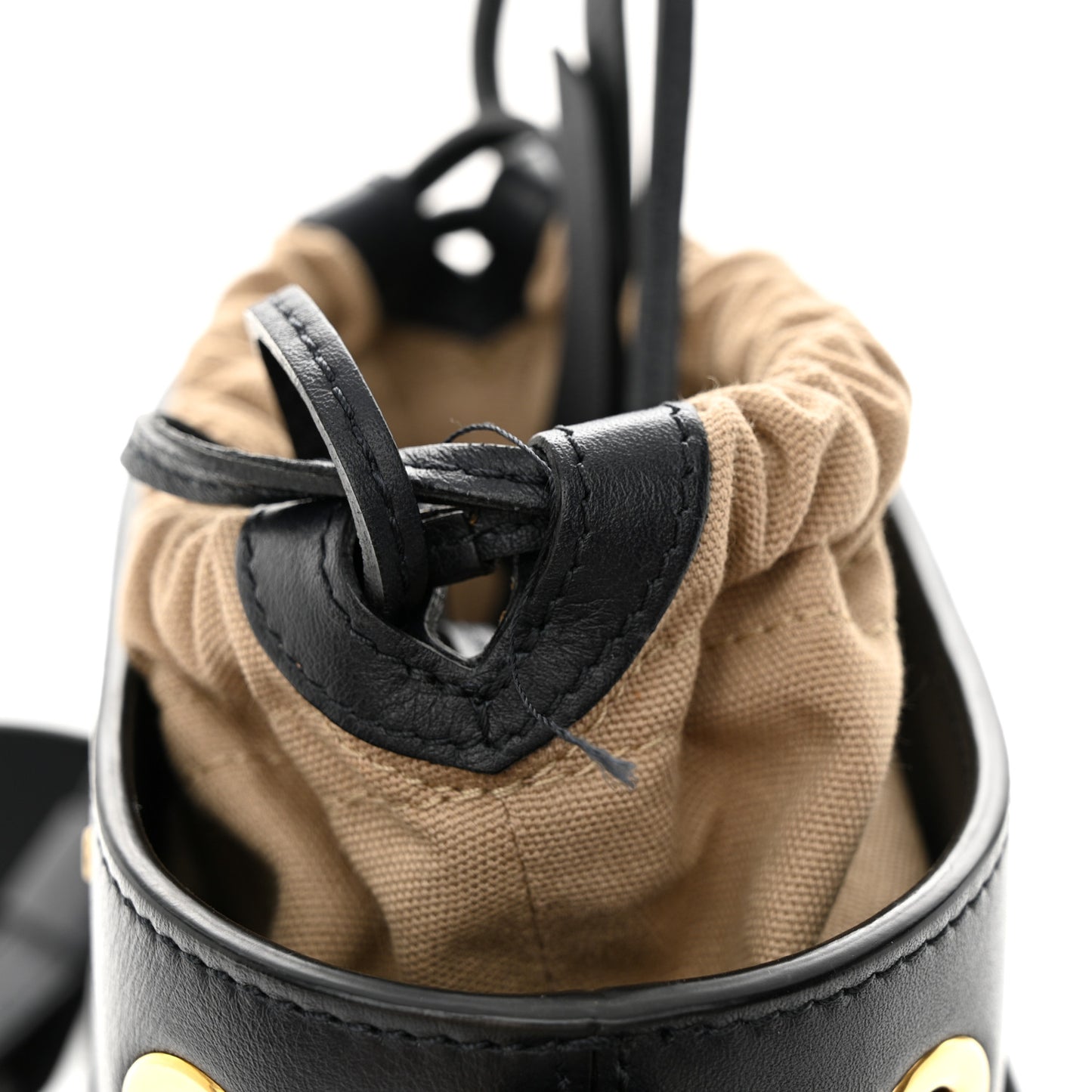 Smooth Calfskin Little Horses Embroidered Mini Roy Bucket Bag Full Blue